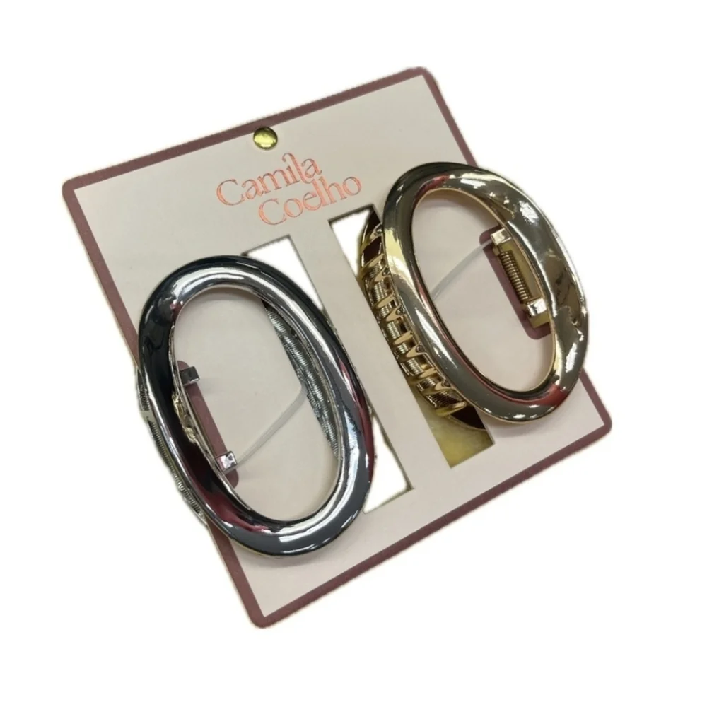 🩶▪️ Camila Coelho ▪️beautiful  Golden and Silver Tone Metal Hair Claw Clip